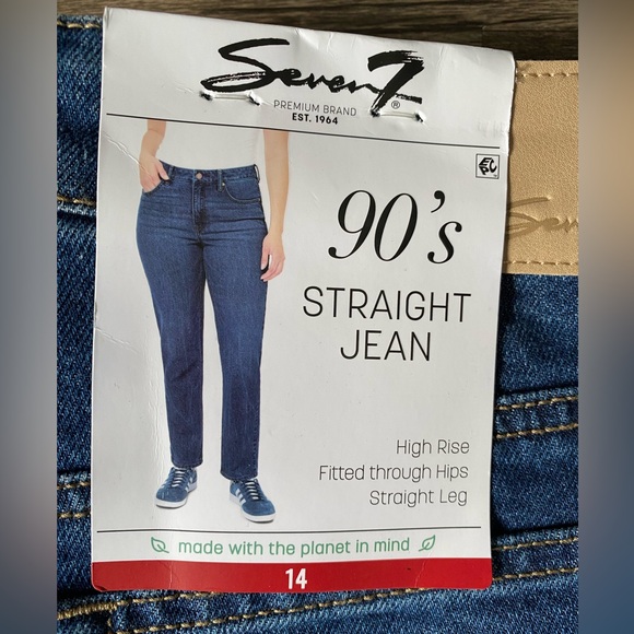 NWT Seven7 Women’s Straight Jeans Size 14 - Picture 11 of 12